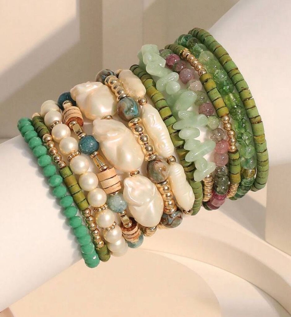 Bohemian beaded layered bracelet