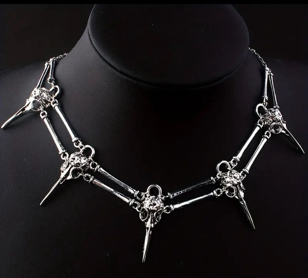 Bird skull choker
