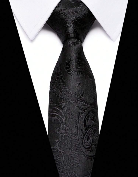 Black Tie Patterned Lace