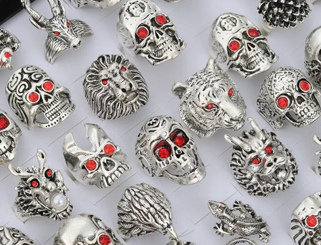Biker Gang Skull Metal Ring
