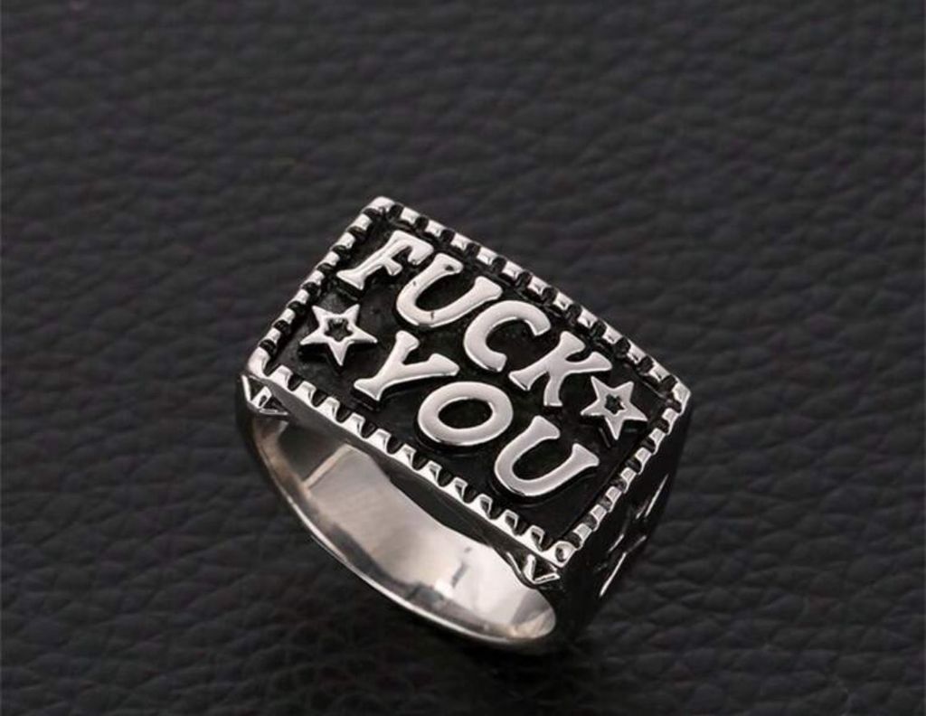 ‘Fuck you’ letter ring