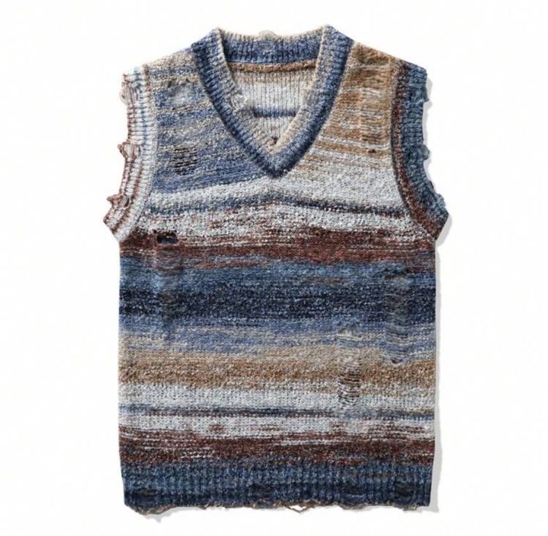 V-Neck Knit Sweater Vest