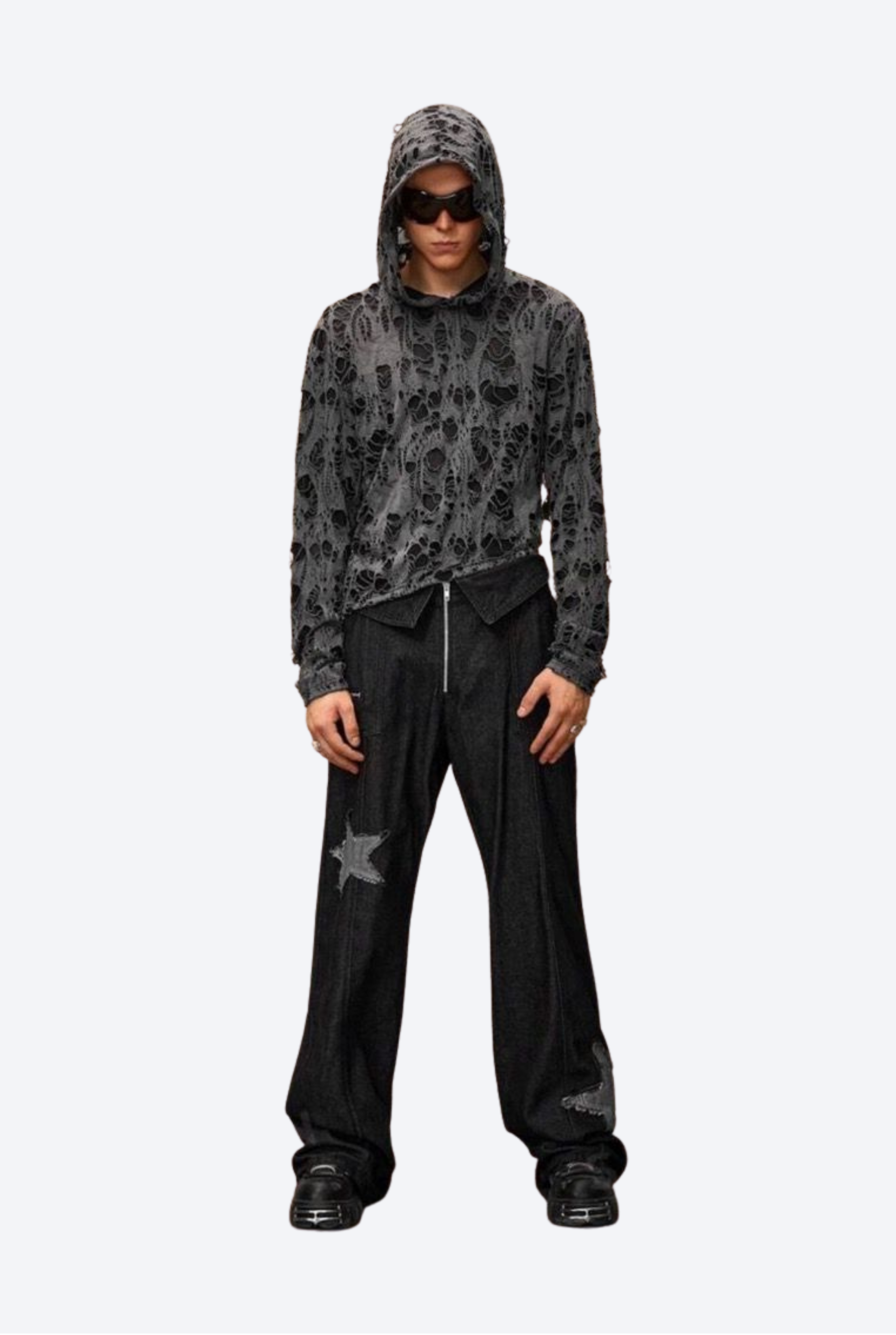 Hooded Ripped T-Shirt