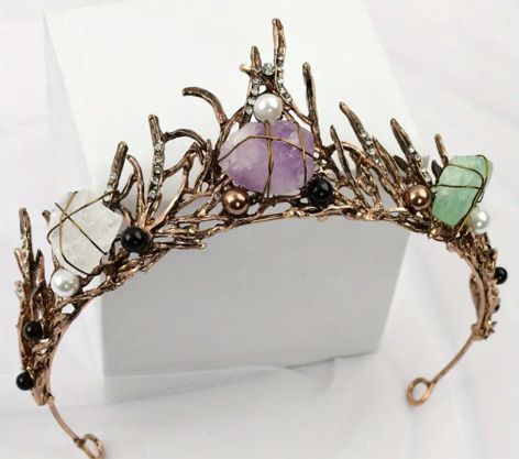 Amethyst crystal crown