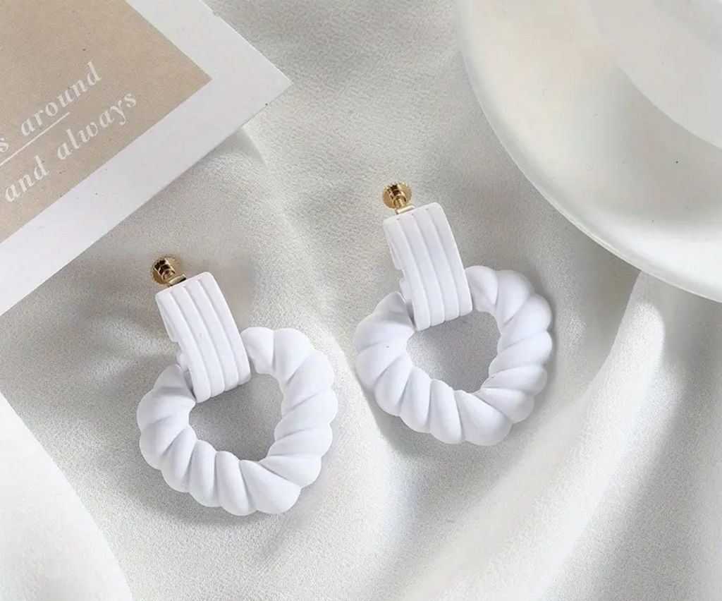 Acrylic heart shaped clip ons