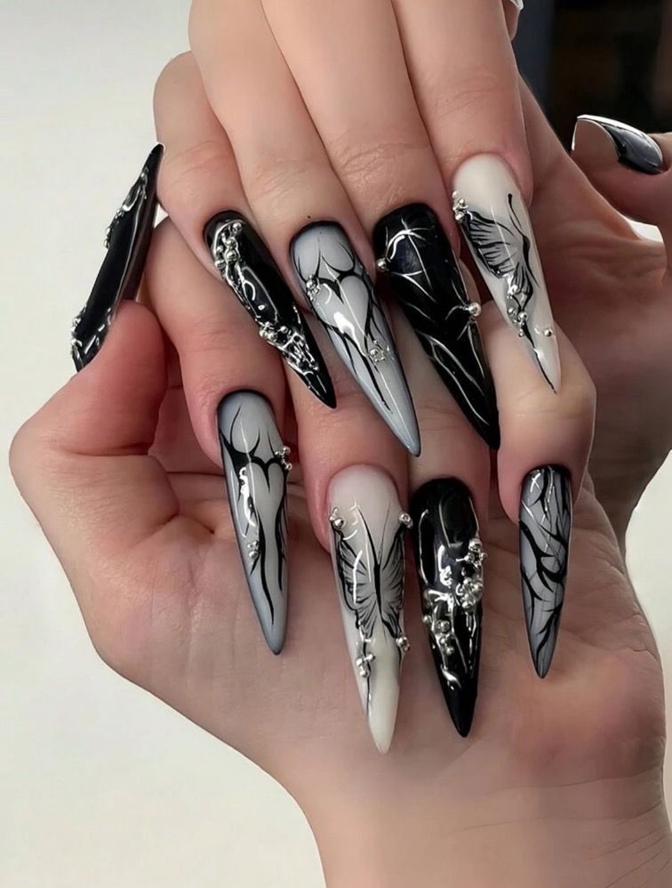 3D butterfly nails