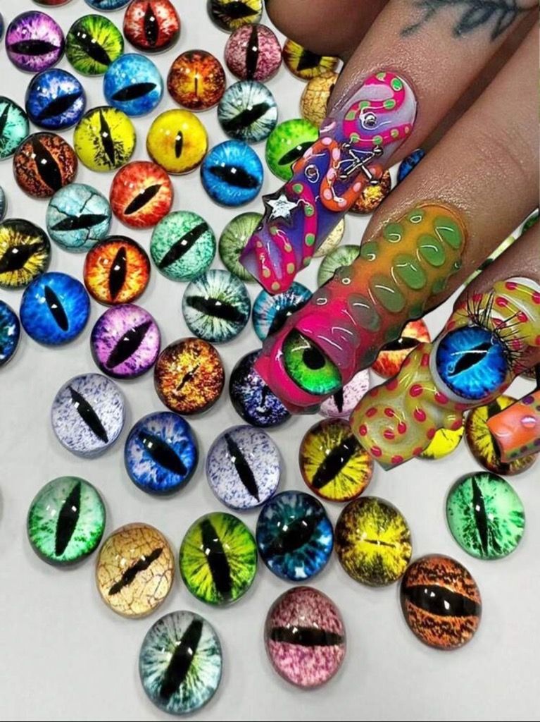 Animal Eye Nail Charms